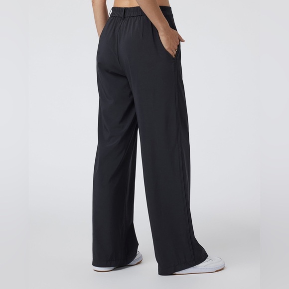 Vuori Black Wide-Leg Trousers - Picture 2 of 5